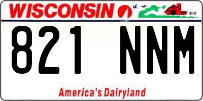 WI license plate 821NNM
