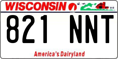 WI license plate 821NNT