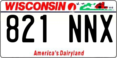 WI license plate 821NNX