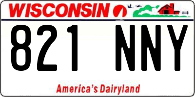 WI license plate 821NNY