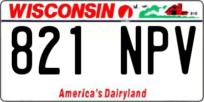WI license plate 821NPV