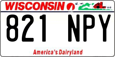 WI license plate 821NPY