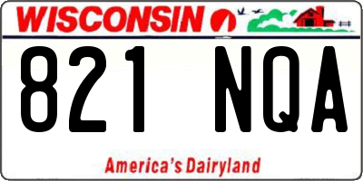 WI license plate 821NQA