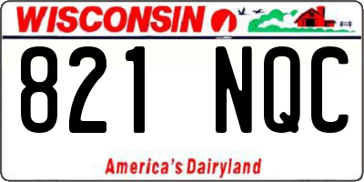 WI license plate 821NQC