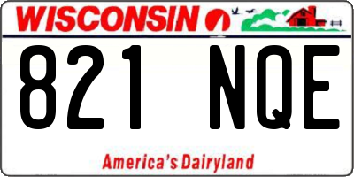 WI license plate 821NQE