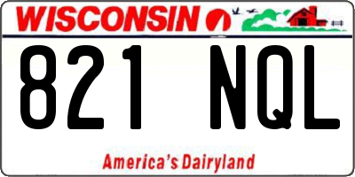 WI license plate 821NQL
