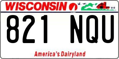 WI license plate 821NQU