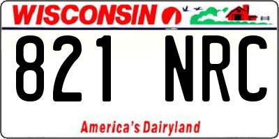 WI license plate 821NRC