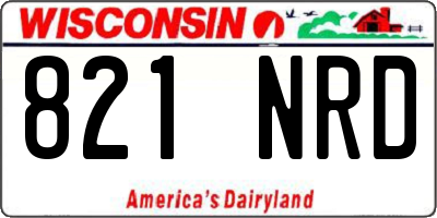 WI license plate 821NRD