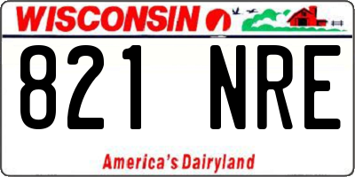 WI license plate 821NRE