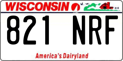 WI license plate 821NRF