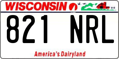 WI license plate 821NRL