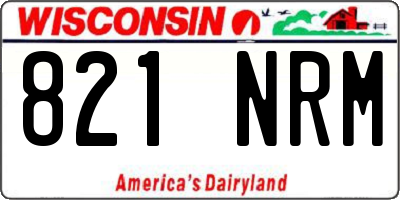 WI license plate 821NRM