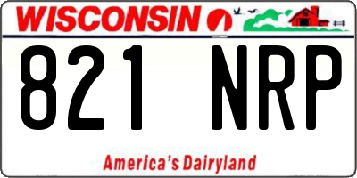 WI license plate 821NRP