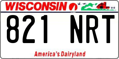 WI license plate 821NRT