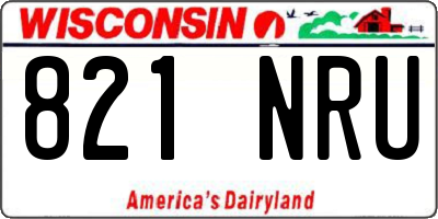 WI license plate 821NRU