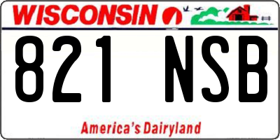 WI license plate 821NSB