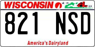 WI license plate 821NSD