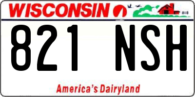 WI license plate 821NSH