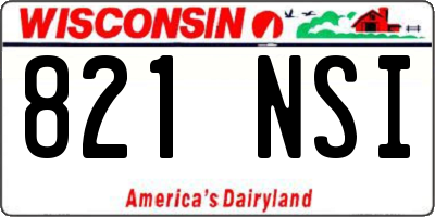 WI license plate 821NSI