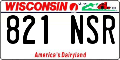 WI license plate 821NSR