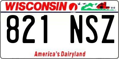 WI license plate 821NSZ