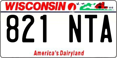 WI license plate 821NTA