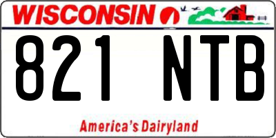 WI license plate 821NTB