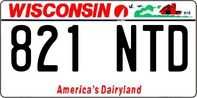 WI license plate 821NTD