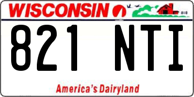 WI license plate 821NTI