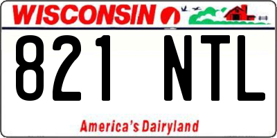 WI license plate 821NTL