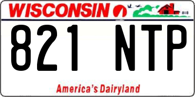 WI license plate 821NTP