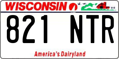 WI license plate 821NTR