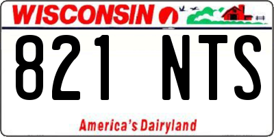 WI license plate 821NTS