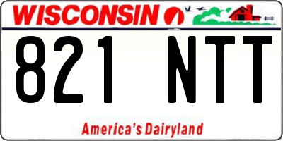 WI license plate 821NTT