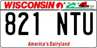 WI license plate 821NTU
