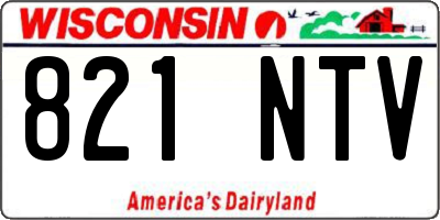WI license plate 821NTV