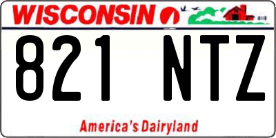 WI license plate 821NTZ