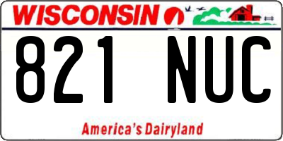 WI license plate 821NUC