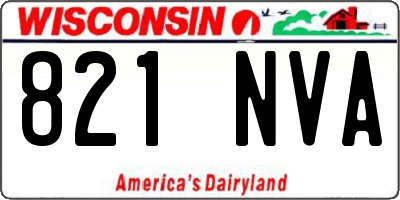 WI license plate 821NVA