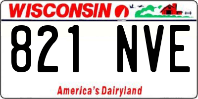 WI license plate 821NVE