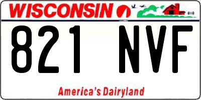 WI license plate 821NVF