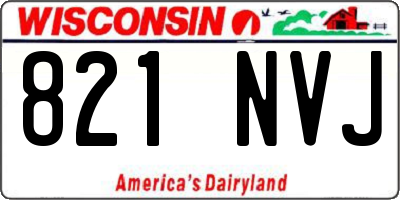 WI license plate 821NVJ