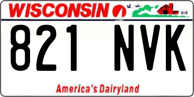 WI license plate 821NVK