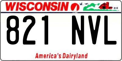 WI license plate 821NVL