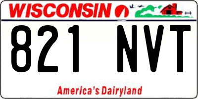WI license plate 821NVT