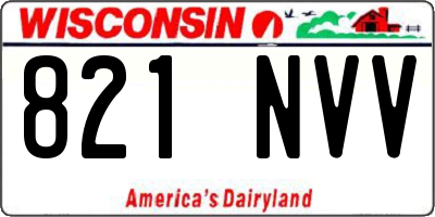 WI license plate 821NVV