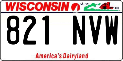 WI license plate 821NVW