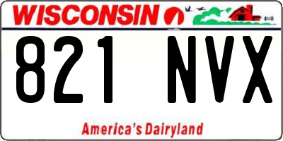 WI license plate 821NVX