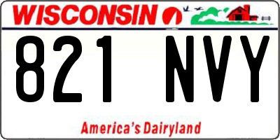WI license plate 821NVY